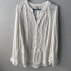 Jore | Women's Long Sleeve White Blouse Size S